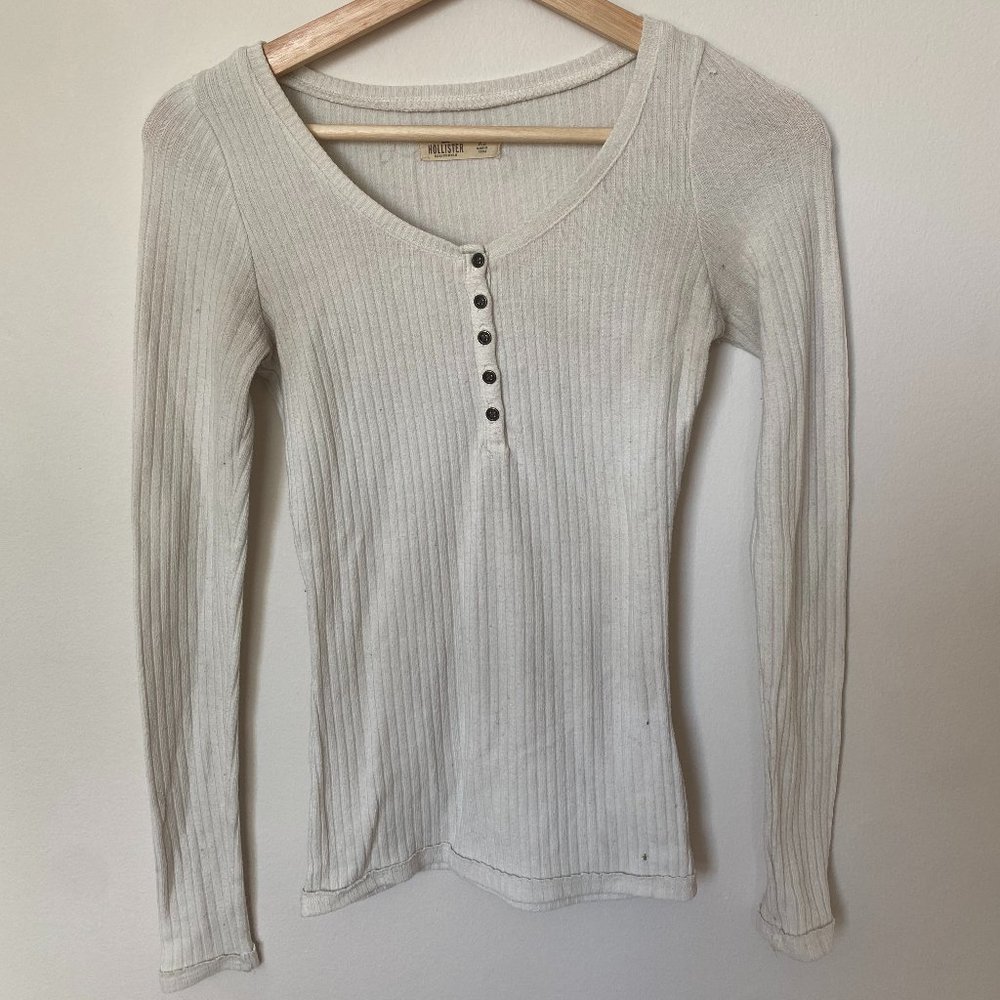 White button up cotton longsleeve